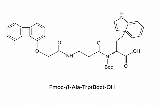 أبحاث الشوائب Fmoc-β-Ala-Trp ((Boc) -OH لـ Fmoc-Trp ((Boc) -OH HPLC 99+